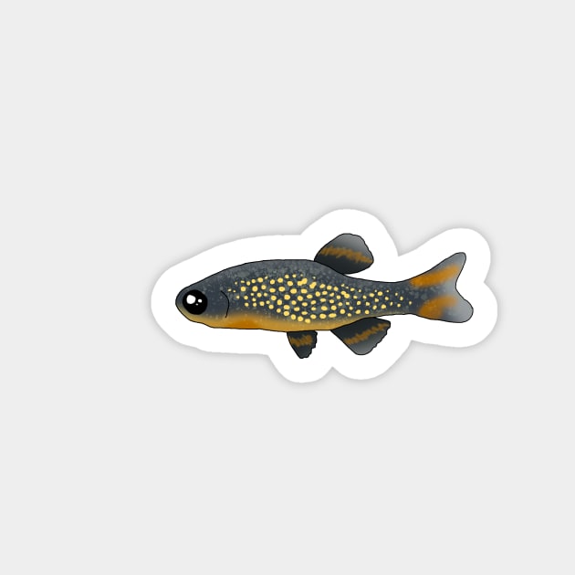 Celestial Pearl Danio Sticker by Moopichino